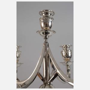 Große fünfflammige Silbergirandole