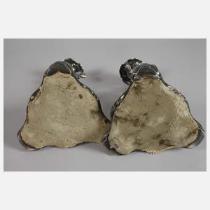 Silber Paar figürliche Kerzenleuchter