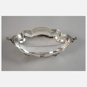 Silberschale mit Putten-Henkeln