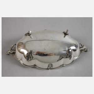 Silberschale mit Putten-Henkeln