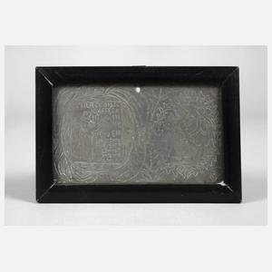 Barocke Zinnplatte mit Gravur