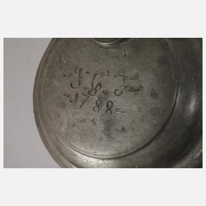 Drei Zinnwalzenkrüge