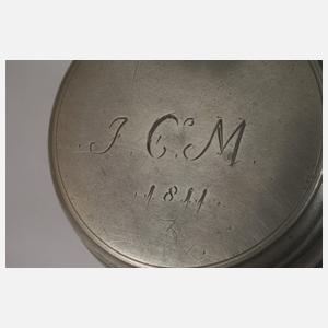 Drei Zinnwalzenkrüge