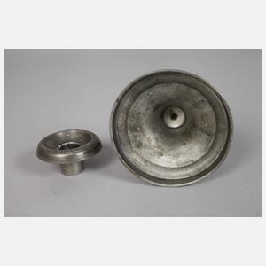 Vier Biedermeierleuchter Zinn