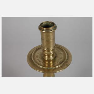 Paar frühbarocke Messingleuchter