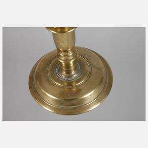 Paar frühbarocke Messingleuchter