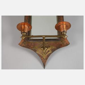 Wandspiegel mit zwei Kerzenhaltern