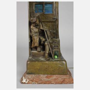 Tischlampe Wiener Bronze mit Nachtwächter