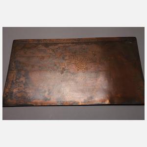 Johann Alexander Böner, Radierplatte