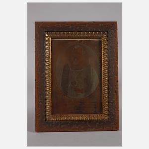 Johann Pfann II., Druckplatte Portrait Gregor Queck