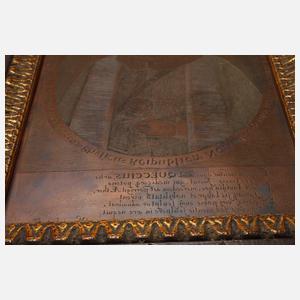 Johann Pfann II., Druckplatte Portrait Gregor Queck