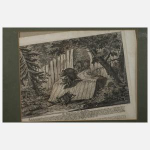 Johann Elias Ridinger, Zwei Jagddarstellungen