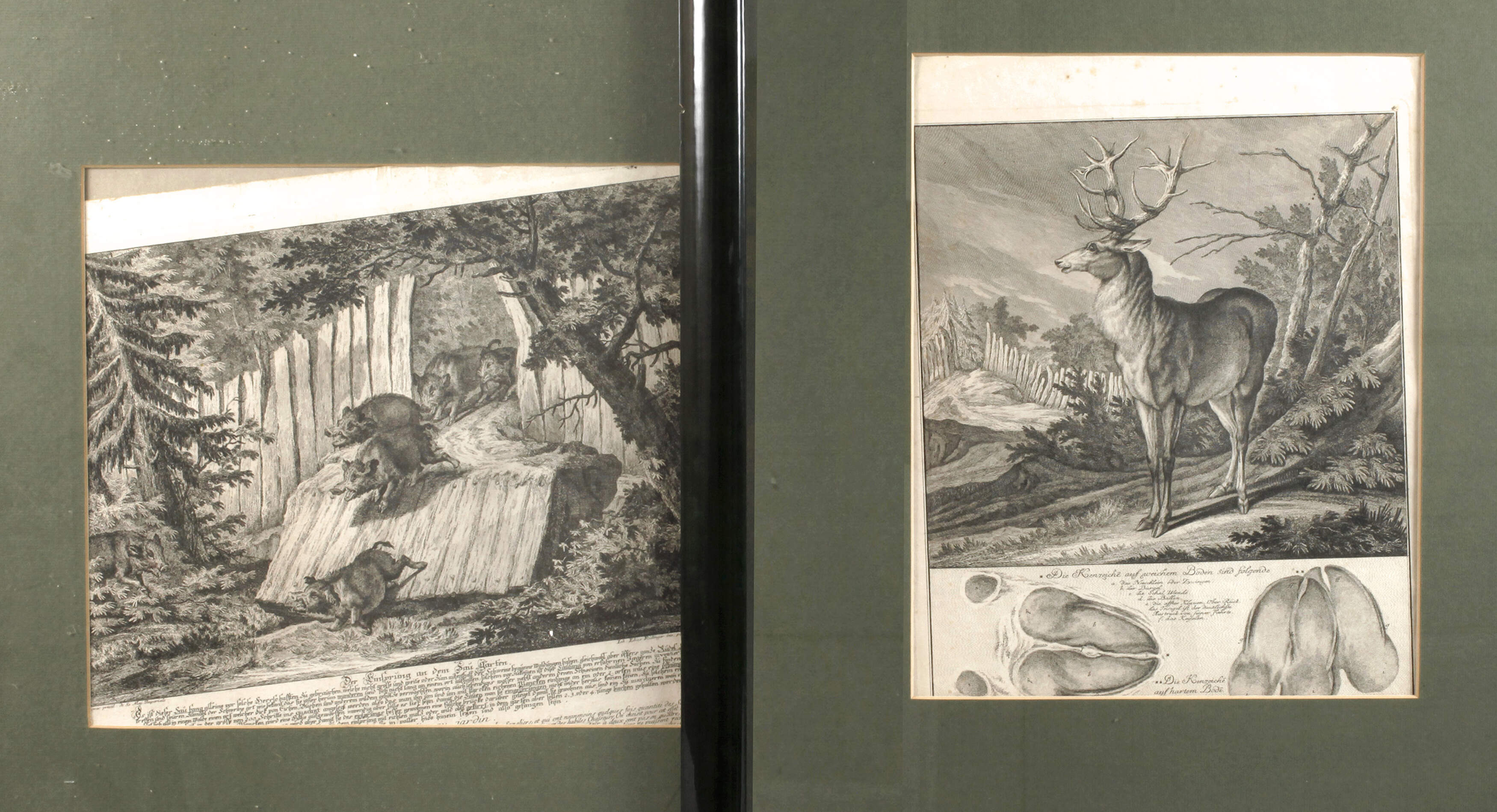 Johann Elias Ridinger, Zwei Jagddarstellungen