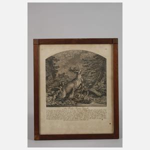 Johann Elias Ridinger, Konvolut Jagddarstellungen