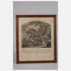 Johann Elias Ridinger, Konvolut Jagddarstellungen