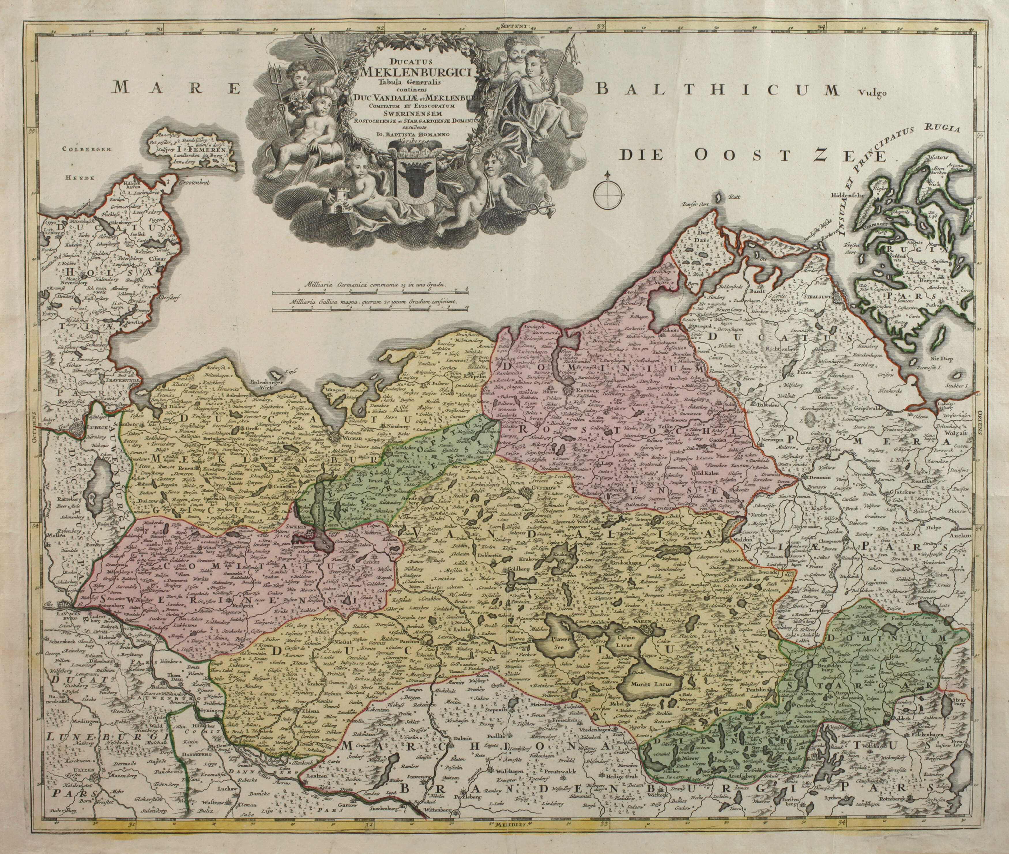 Johann Baptist Homann, Karte Mecklenburg