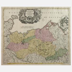 Johann Baptist Homann, Karte Mecklenburg