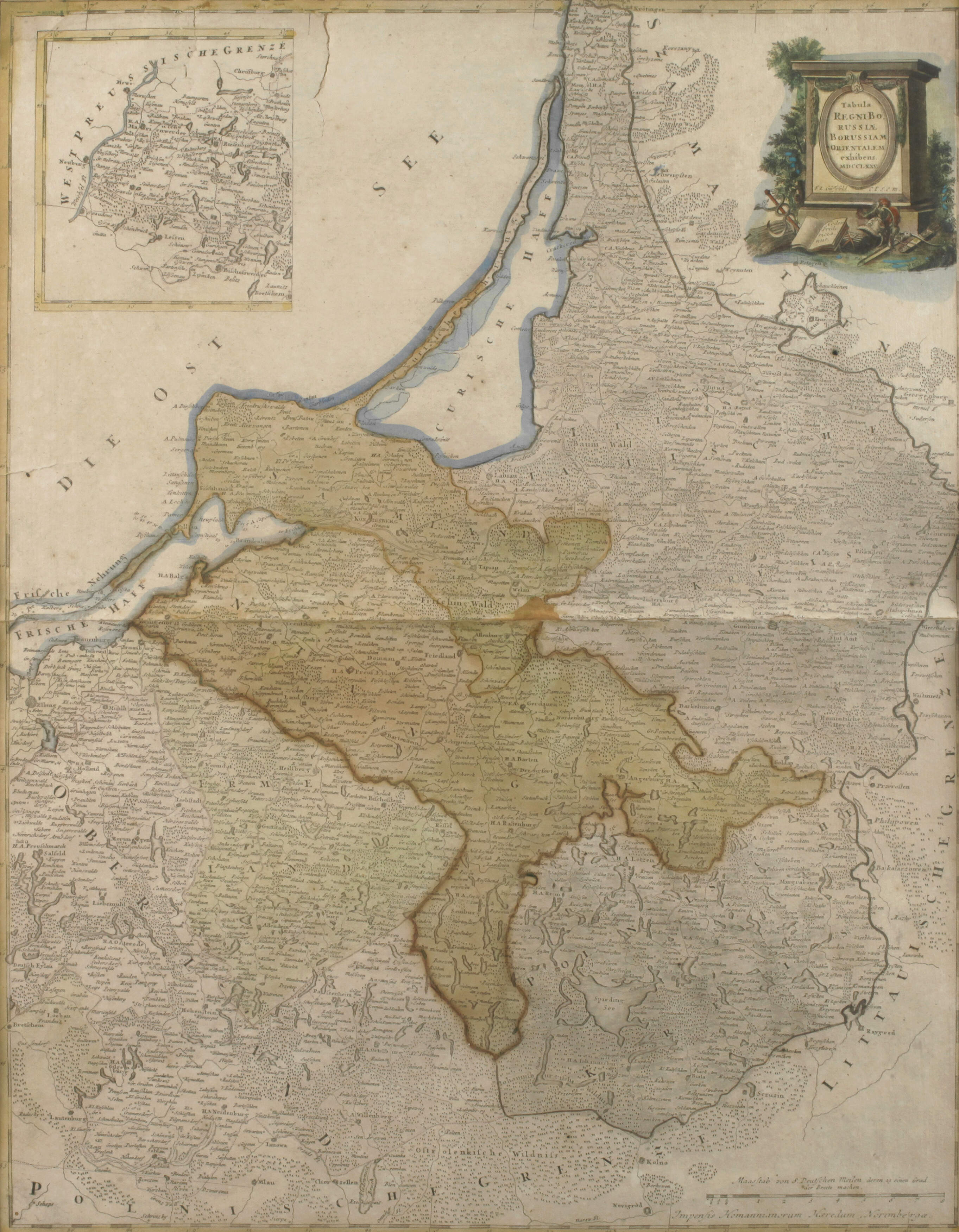 Homanns Erben, Kupferstichkarte Ostpreußen