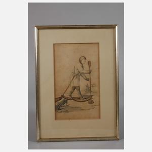 E. Harding, Schneeschuhfahrer