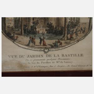 Konvolut Graphiken Sturm auf die Bastille in Paris