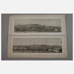 Vier Blatt Panorama der Stadt Wien