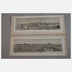 Vier Blatt Panorama der Stadt Wien