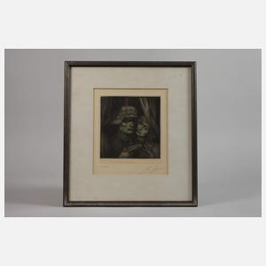 Prof. Ernst Fuchs, "Soldat und Mädchen"