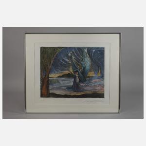 Prof. Ernst Fuchs, Leda mit dem Schwan