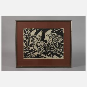 Ludwig von Hoffmann, Reiter in Felsenlandschaft