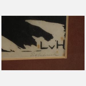 Ludwig von Hoffmann, Reiter in Felsenlandschaft