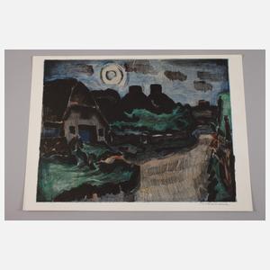 Ernst Mollenhauer, "Nächtliche Straße in Keitum"