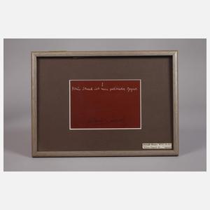 Joseph Beuys, "Klaus Staeck ist mein..."