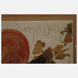 Joseph Beuys, "Mädchenkopf mit blauer Schleife..."