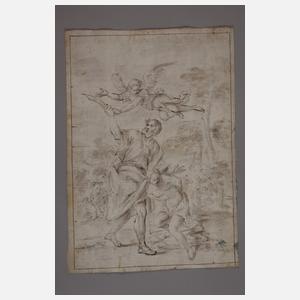 Altmeisterzeichnung, Opferung Isaaks