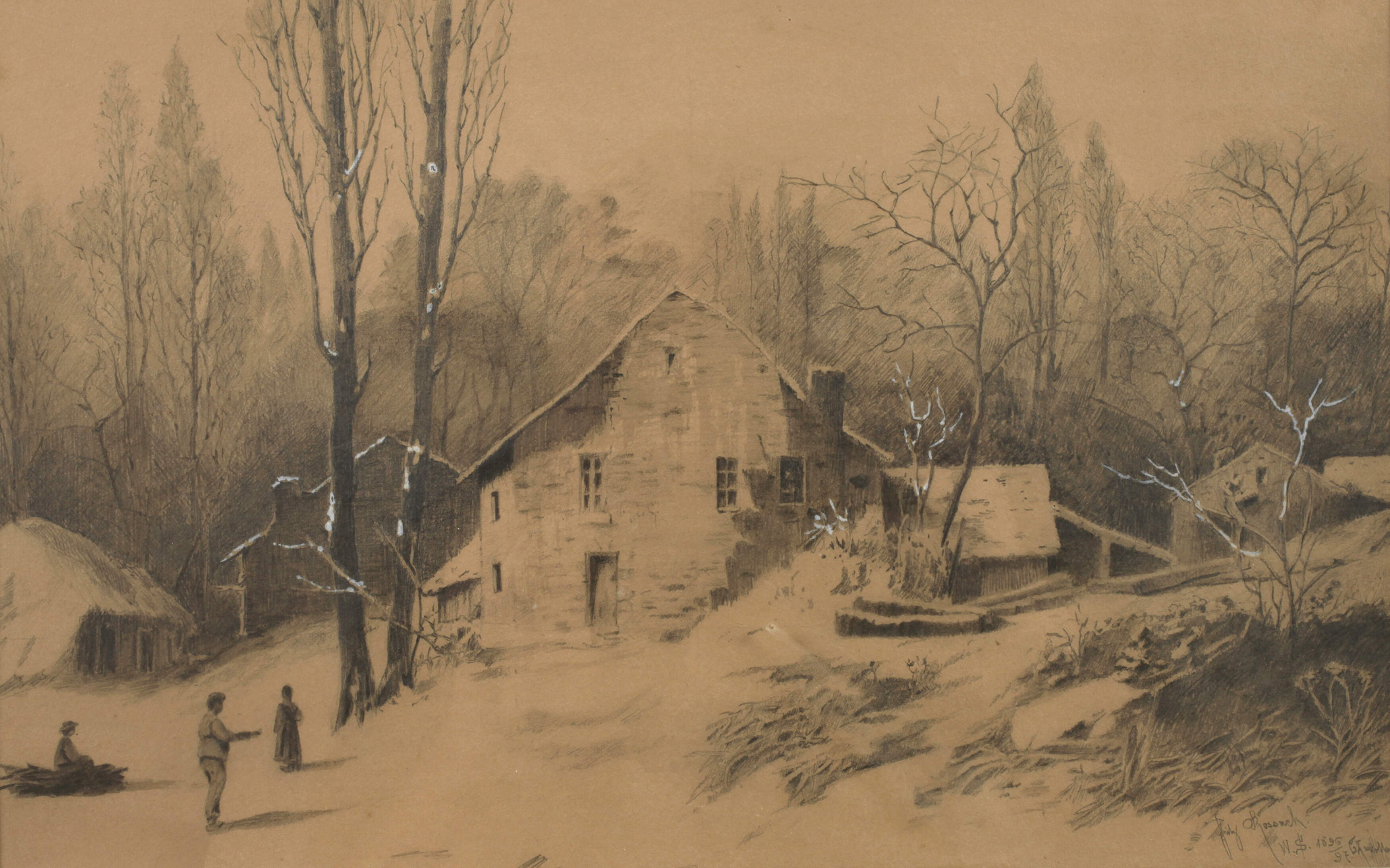 Fritz Rossack, Verschneite Häuser