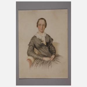 Friedrich August Schlegel, attr., Damenportrait