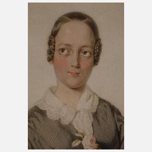 Friedrich August Schlegel, attr., Damenportrait