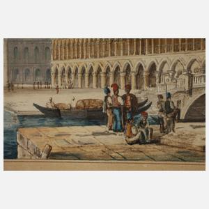 Paar Darstellungen von Venedig