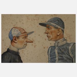 Carl Franz Bauer, Zwei Jockey im Gespräch