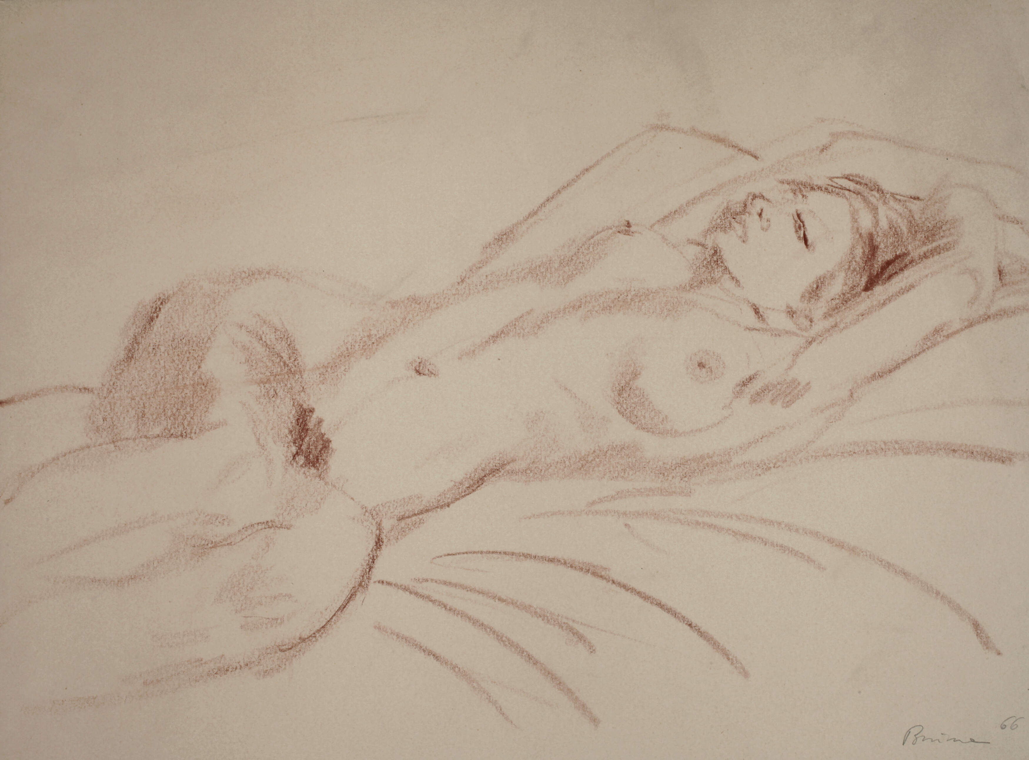 Gudrun Brüne, Liegender weiblicher Akt