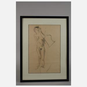 Max Brüning, Liegender Damenakt