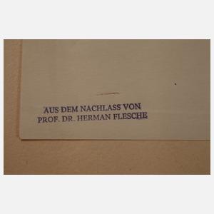 Hermann Flesche, Konvolut Arbeiten auf Papier