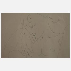 Edvard Frank, Sitzender Jünglingsakt