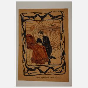 Alice Wanke, attr., Serie Jugendstilillustrationen