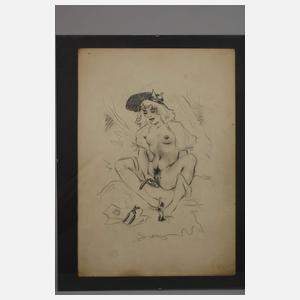Drei Zeichnungen Erotika