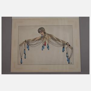 Sammlung Art déco-Zeichnungen und -Entwürfe