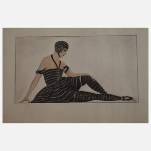 Sammlung Art déco-Zeichnungen und -Entwürfe