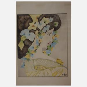 Sammlung Art déco-Zeichnungen und -Entwürfe