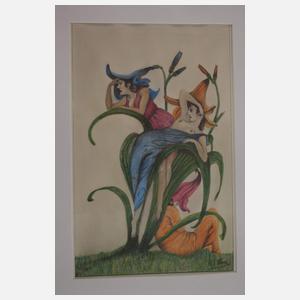 Sammlung Art déco-Zeichnungen und -Entwürfe