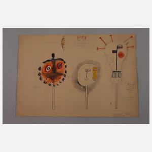 Gerd Mackensen, attr., Konvolut Theaterentwürfe